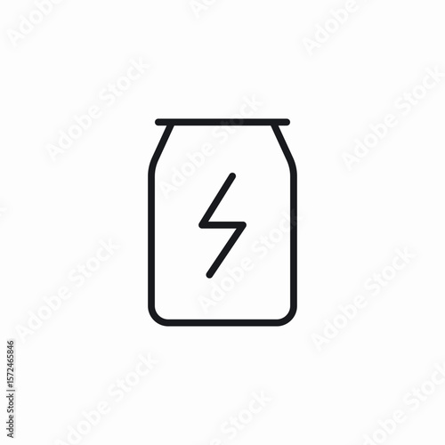 energy boost drink icon sign vector