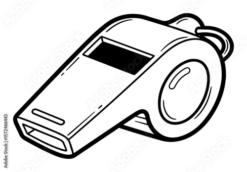realistic whistle isolated sketch icon