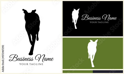 Dog Silhouette Logo Design.