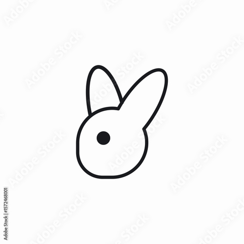 rabbit animal icon sign vector