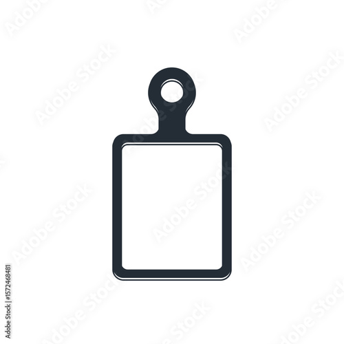 Black Cutting board icon isolated on white background. Chopping Board symbol. Vector