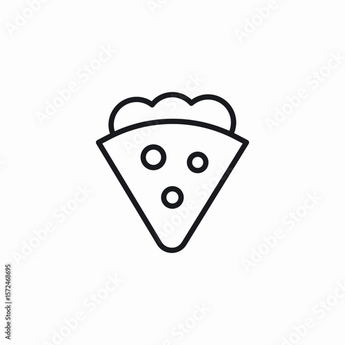 tortilla snack icon sign vector