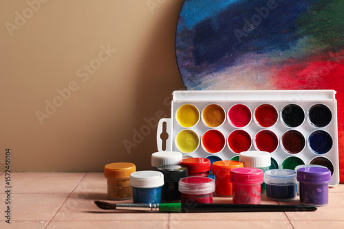 Composition with palette, b...