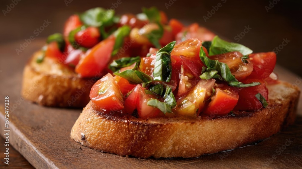 Two pieces of bread on a wooden cutting board. the bread appears to be toasted and has a golden brown crust. Two pieces of bread on a wooden cutting board. the bread appears to be toasted and has a golden brown crust.