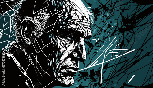 Mental health concept. A confused mind and chaotic thoughts