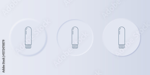 Grey Dildo vibrator for sex games icon isolated on grey background. Sex toy for adult. Vaginal exercise machines for intimate. Set icons in square buttons. Vector