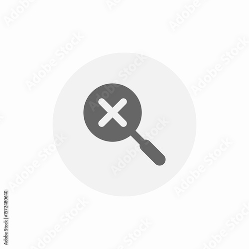 delete search icon sign vector