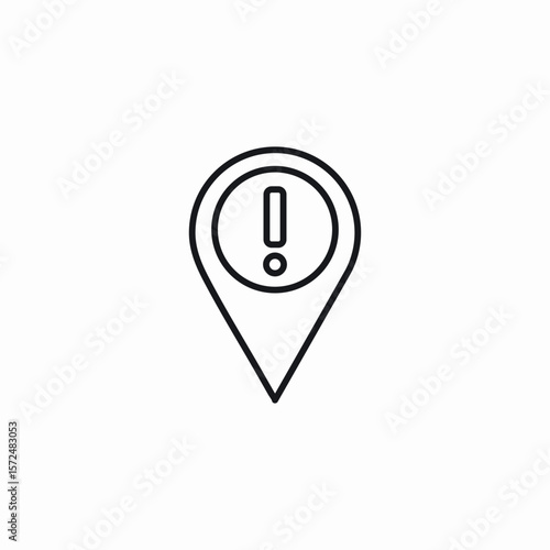 pin location error icon sign vector