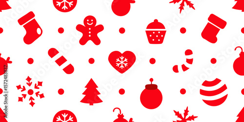 A seamless pattern of red blood cells forms a heart-felt decoration, a perfect vector illustration for your holiday greeting card this winter