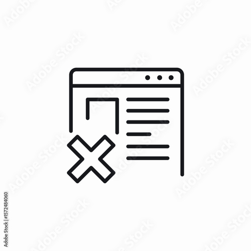 tab error icon sign vector
