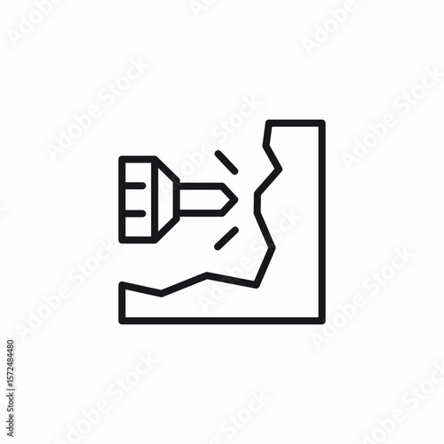 wall drill icon sign vector