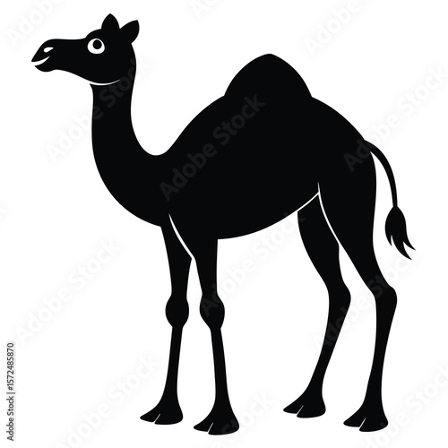 Black Silhouette of a Camel