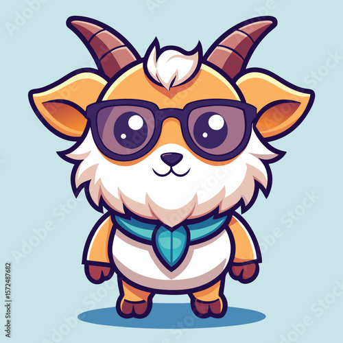 Cute goat wearing sunglasses (2)