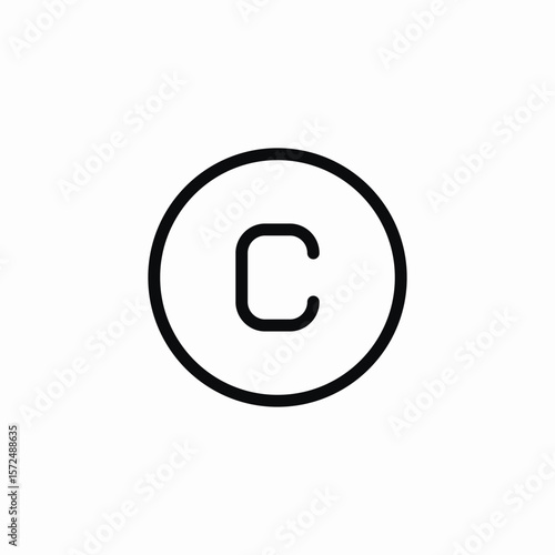 copyright content icon sign vector