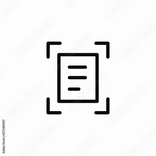 document scan icon sign vector