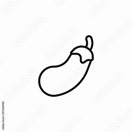 eggplant meal icon sign vector