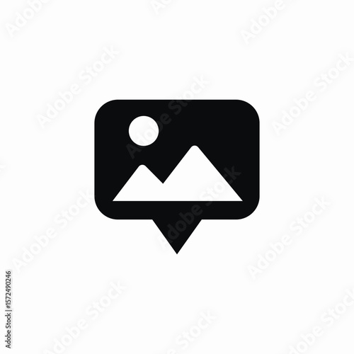 Fotografía image message icon sign vector