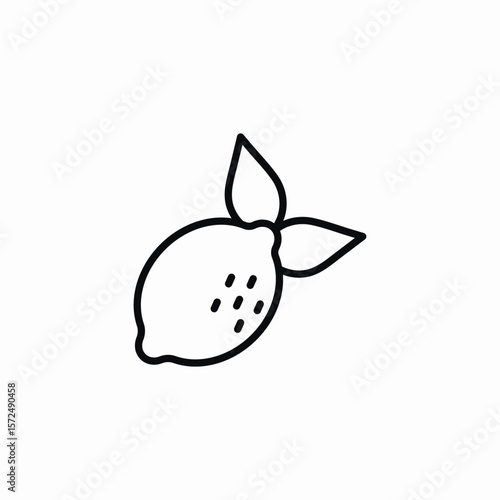lemon meal icon sign vector