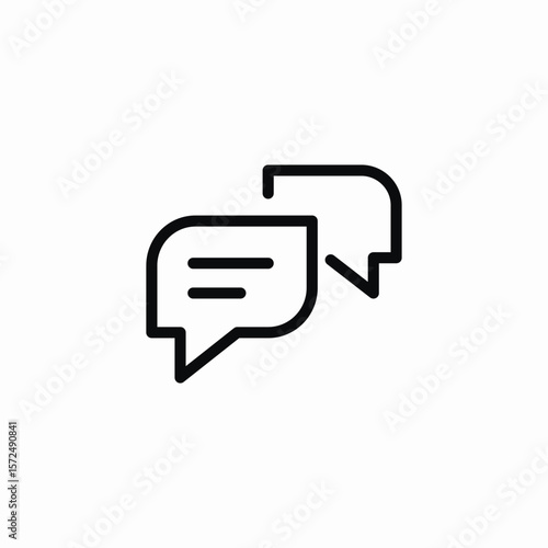 message conversation icon sign vector
