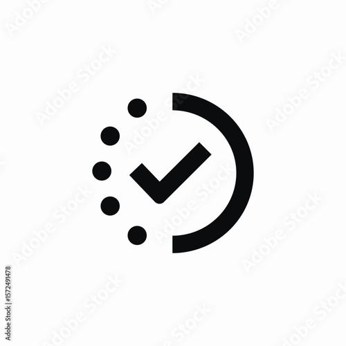 process completion icon sign vector