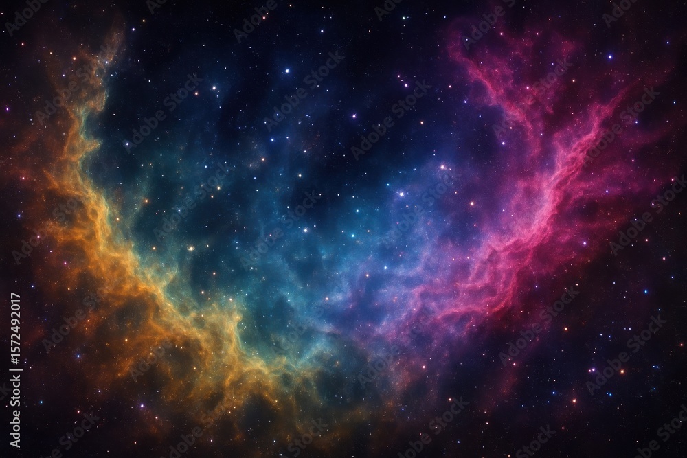 Vibrant cosmic nebula with stars. Vibrant cosmic nebula with stars.