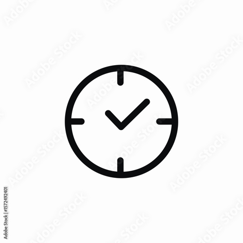 time completed icon sign vector