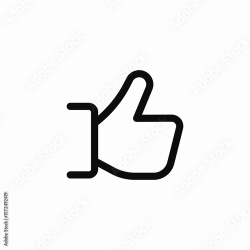 thumbs up reaction icon sign vector