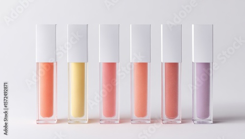 Wallpaper Mural Five tubes of tinted lip gloss in pastel shades Torontodigital.ca