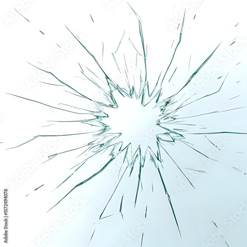 Stock photo of shattered glass broken window cracked glass effect texture