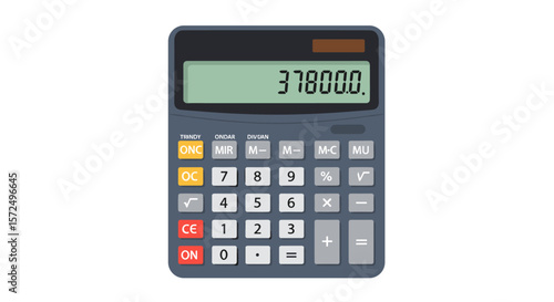Digital calculator with lcd display and basic math functions