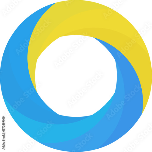 colour roll or film roll vector monogram logo template