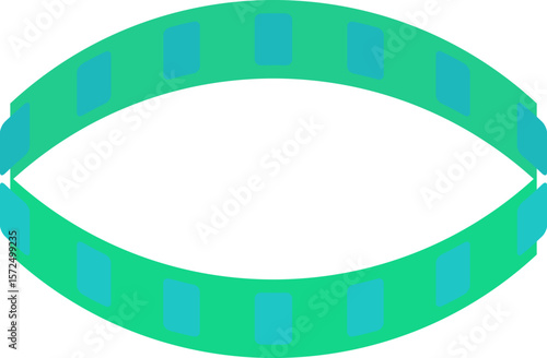 movie roll or camra roll vector monogram logo template