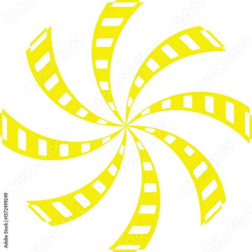 video roll vector monogram logo template