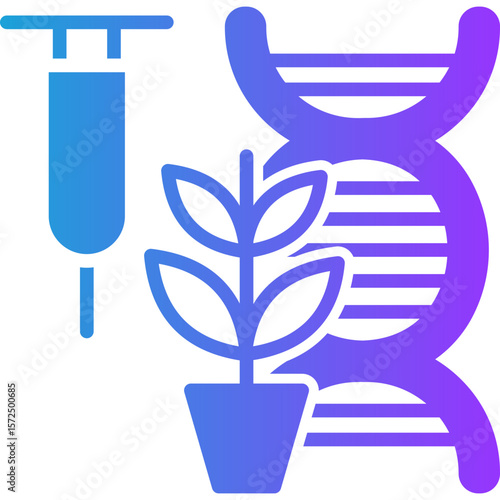 Genetic Modification glyph gradient icon
