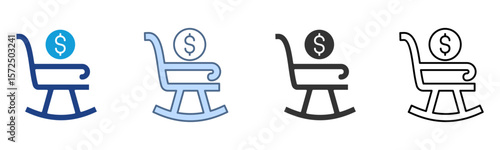 Retirement Icon Set Multiple Style Collection