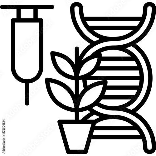 Genetic Modification line icon