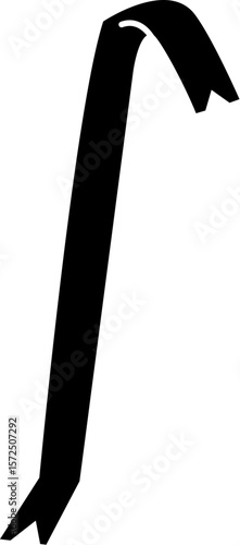 Crowbar Solid Vector Icon – Tool for Breaking Limits and Gaining Access