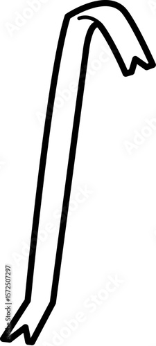 Crowbar Outline Vector Icon – Unlocking Barriers and Potential