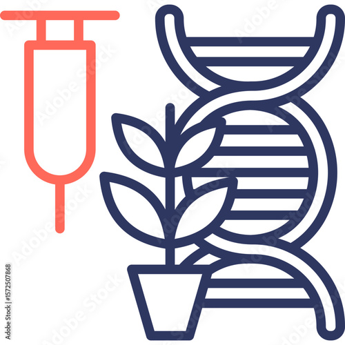 Genetic Modification line color icon