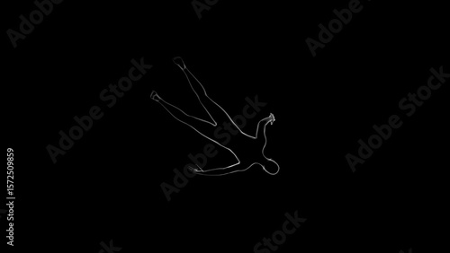 The Human Element: Minimalist Motion and Emotion floating and reaching through the Dark