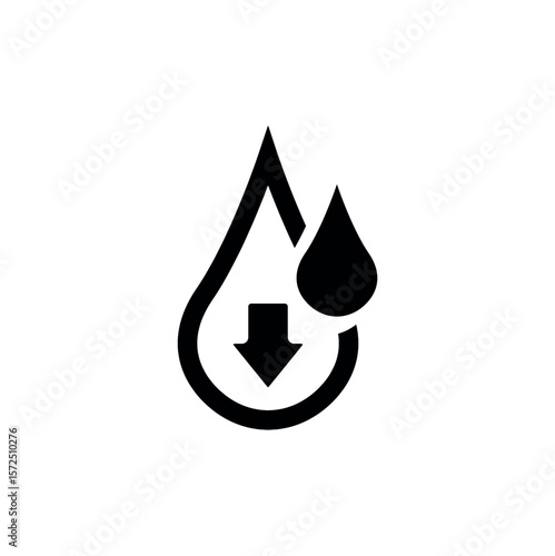 low water icon on white background	