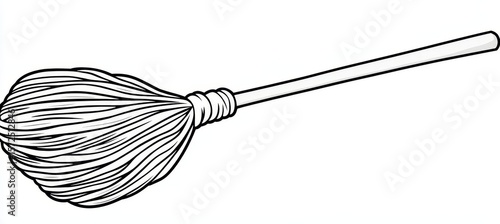 Detailed Illustration of a Mop and Bucket A Clean and Tidy Vector Image for Cleaning Purposes