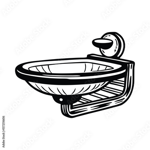 Wall mounted soap dish holder bathroom accessory