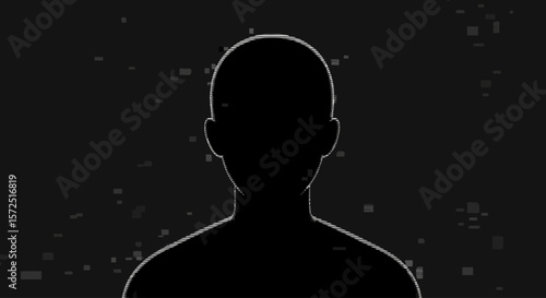Anonymous Profile: Dark Silhouette Portrait