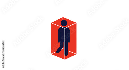 Confined Thinking: Man in a Box Metaphor
