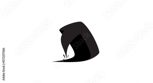 Abstract Grim Reaper Illustration on White Background