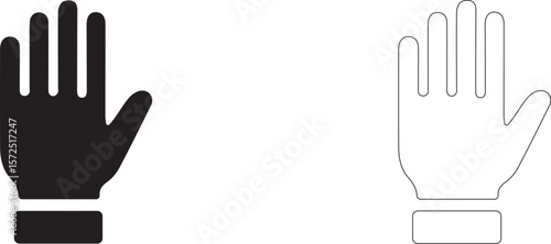 Stop. Vector palm icon.