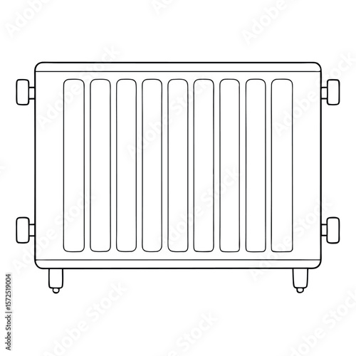 Panel radiator outline heating home