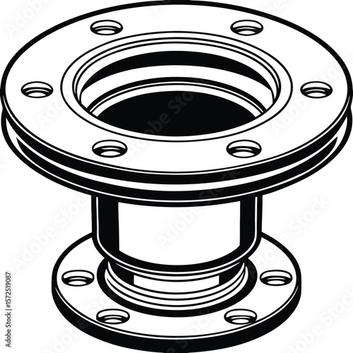 Plumbing flange fitting connection pipe