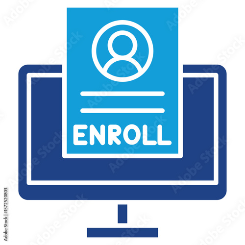 Enrollment Dual Tone Icon Element For Design